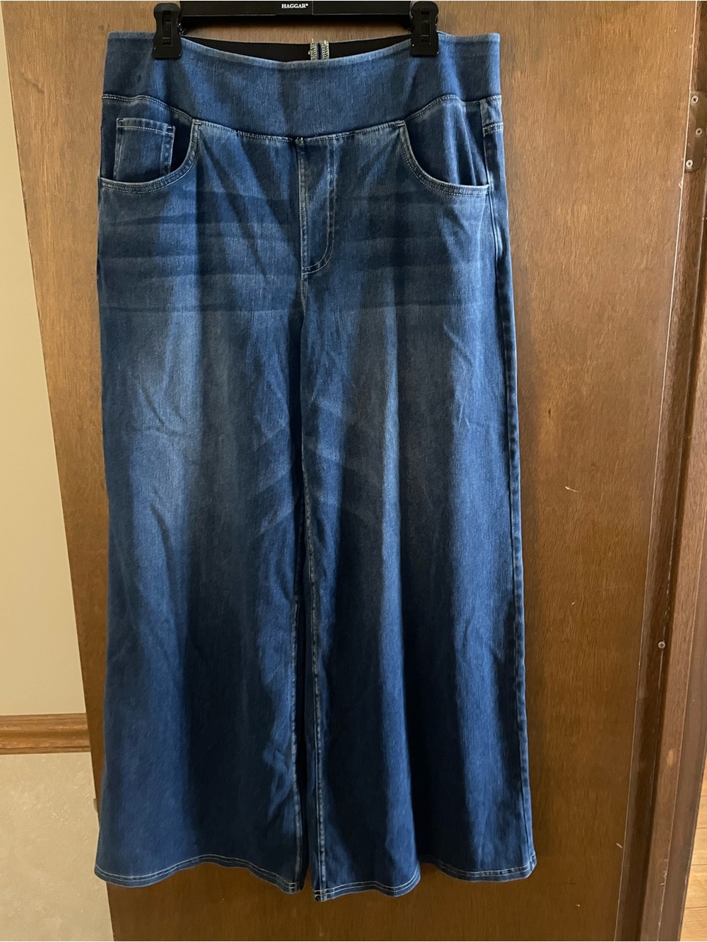 HALARA Dark Blue Wide-Leg Denim Jeans